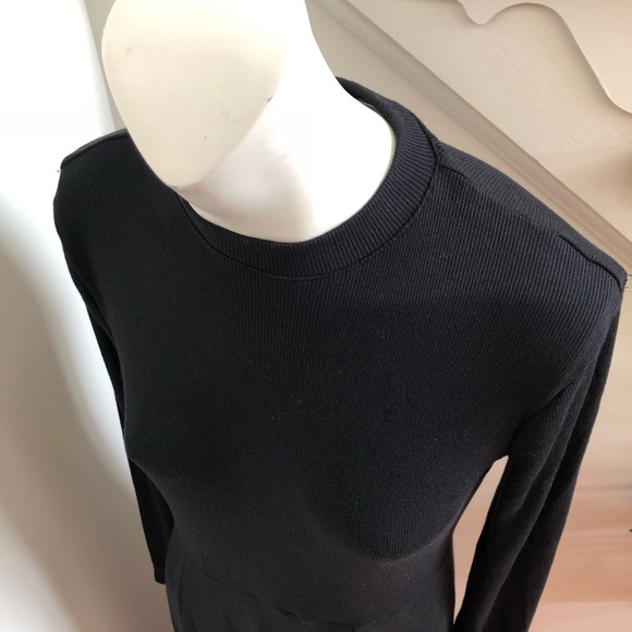 ❌SOLD | Who What Wear Black Ribbed Long Midi Dress - Picture 7 of 8